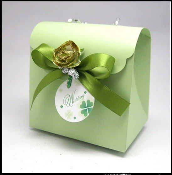 NH075 big size candy box green color gift box wedding gift gift packing