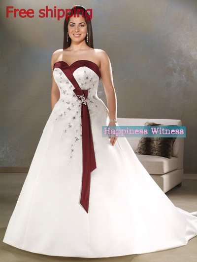 White Plus new Luxury trailing Wedding gown beautiful wedding dress Costom 