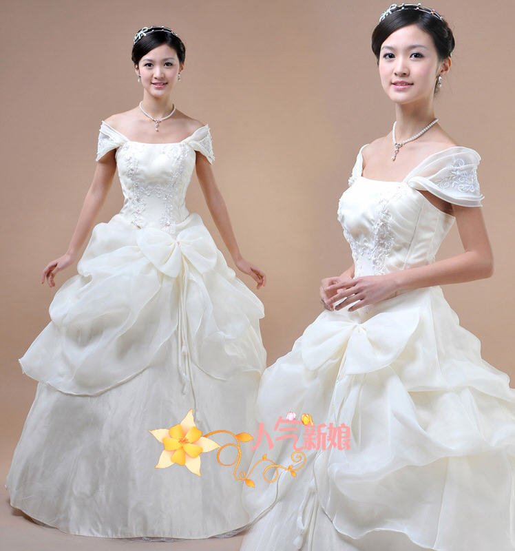 free shipping Gorgeous Chiffon Aline Wedding Dress robe Wedding Gown Fairy 
