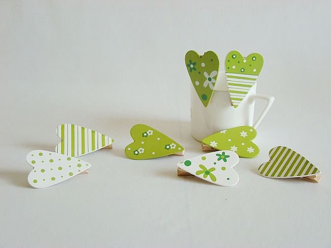 heart green more heart green green hearts clothe peg clothes pin craft 