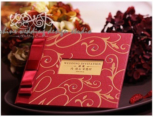 Classic Attractive Wedding Invitation Card20012 Print the photo and words 