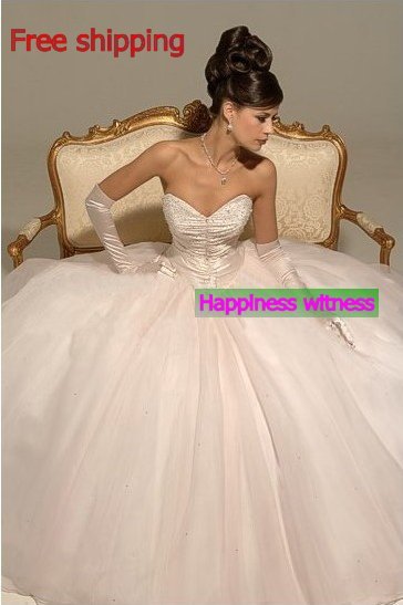 White Newest Luxury Wedding Gown Beautiful Wedding dress Bridal Dress Costom