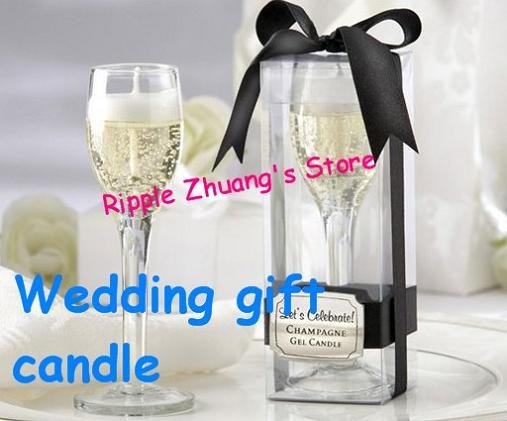 Romantic Redwine glass candle for Wedding gift 1pcs lot free shipping