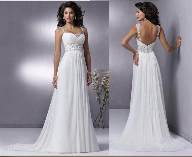 Wholesale Apparel Designer Empire Spaghetti Wedding Dress Ball Gown sexy