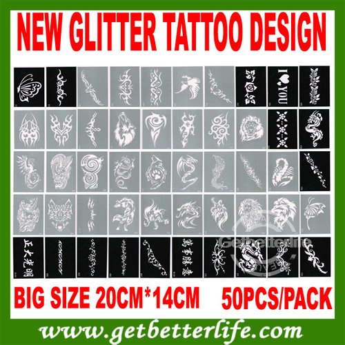 5pcs temporary tattoo stickers for Body art Painting mixed designs free 