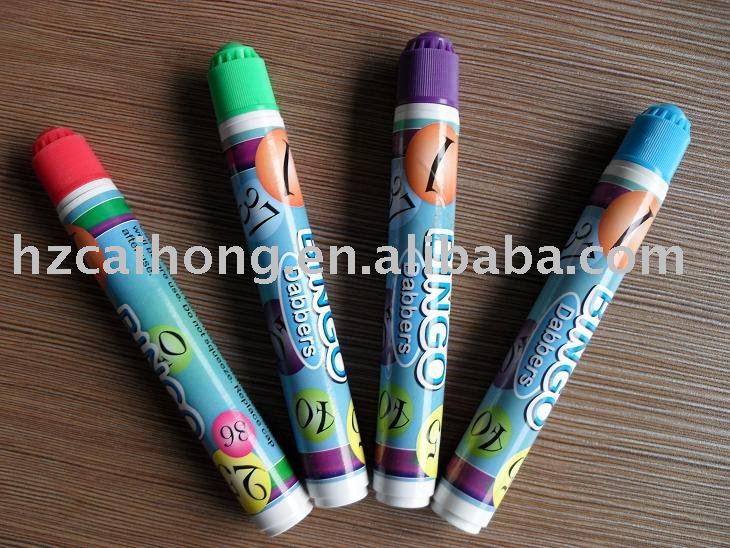 Pack of 3 Novelty Bingo Dabbers Marker Pens Colours Red Blue Green Non Drip Ink 