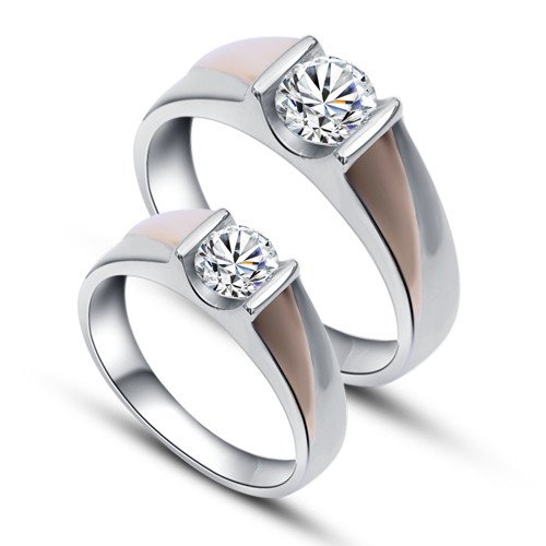  guaranteed white gold plated jewelry925 sterling Silver wedding rings 