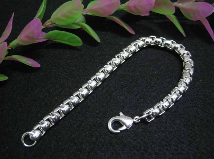 silver chains for men. 5 mm wide chain bracelets men