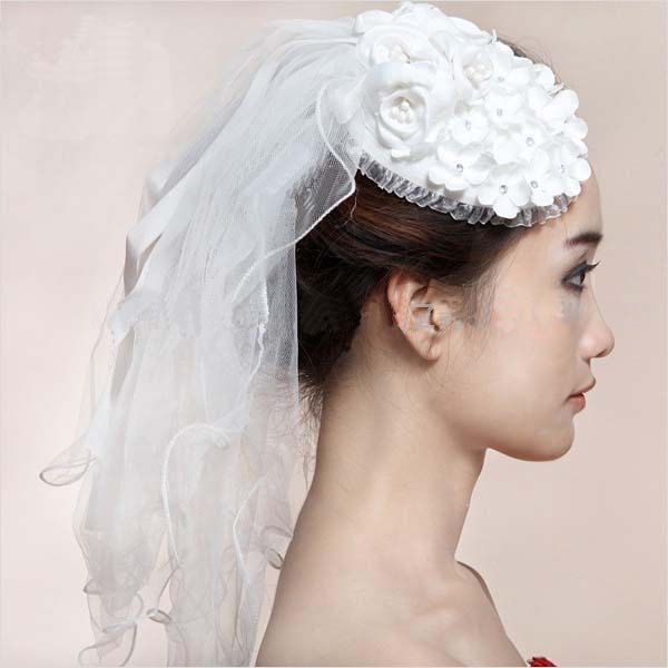 Sweet Lovely Ivory About 40 cm Hair Accessories Wedding dresses Bride