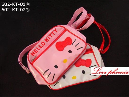 pink white freeshipping Sanrio Hello Kitty Shoulder bags PU Shoulder bag 