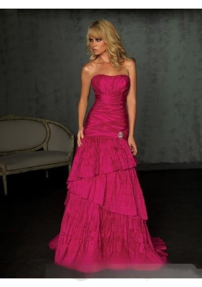 Dress  Model  Duty on Off Discount Best Selling Freeshipping Strapless Satin Prom Dresses