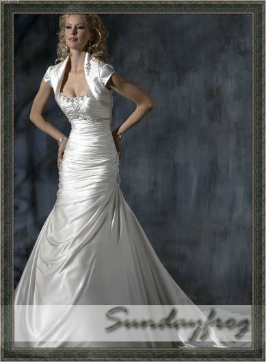  Diamond White Bolero Jacket Wedding Dress Bridal Gown Evening Dress M95