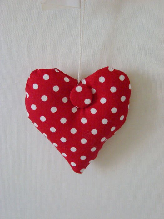 home decor-valentine's day decorations-STUFF DECOR-fabic heart hanger-red 