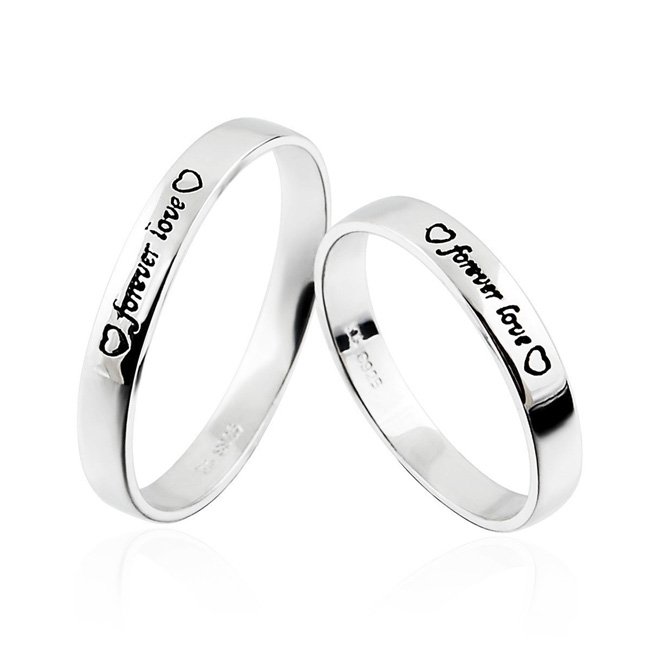 FreeShippingwholesale Silver Couple rings diamond wedding rings hishers 