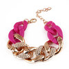 Fashion Cheap Fashion 2013 Gold Alloy Chain Chain Chunky Bracelet Women Bangles Free shipping