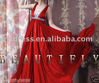 Womens Dresses on Fashion Ladies Red Silver Prom Party Formal Gown Evening Dresses