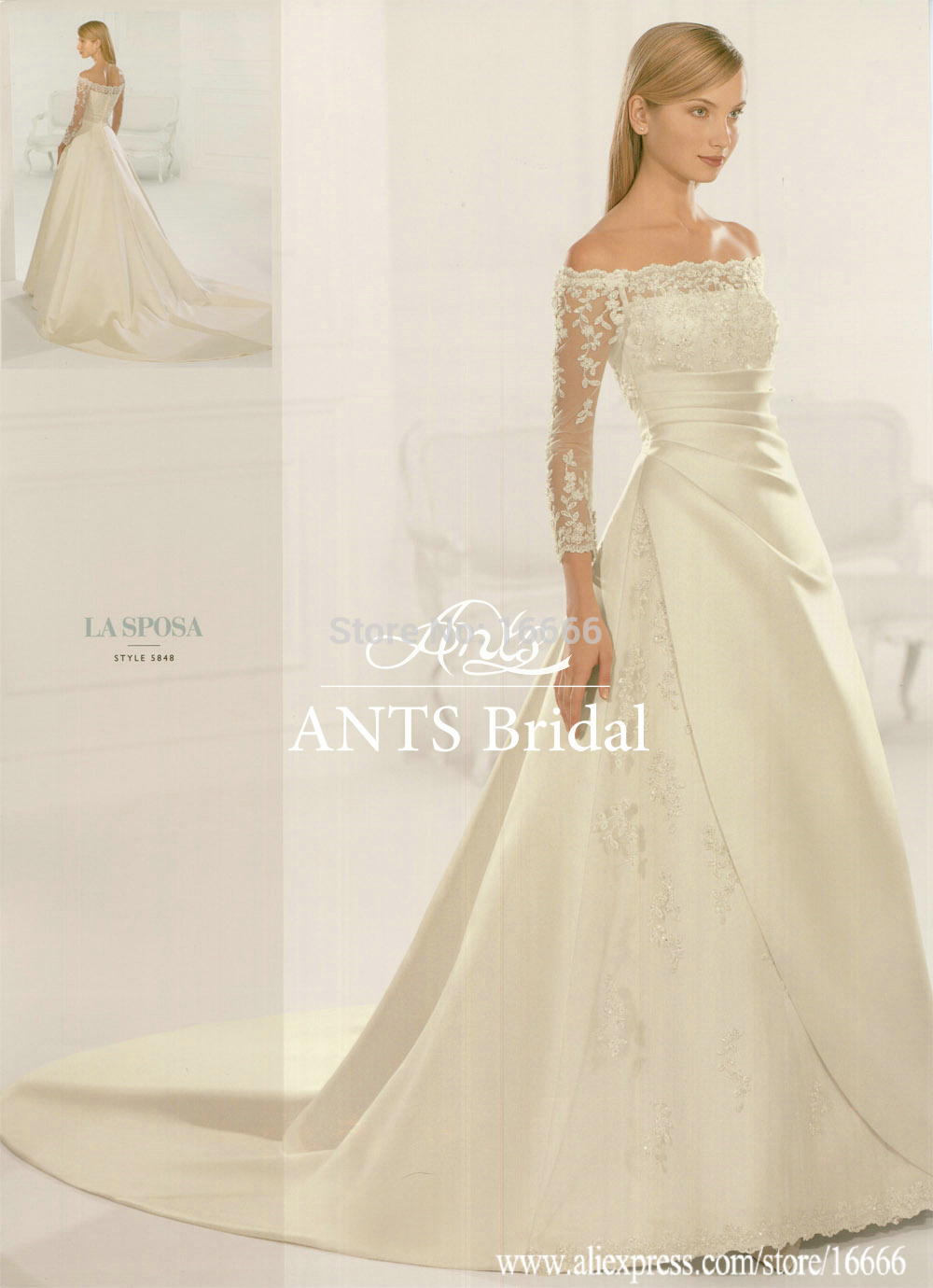 wedding dress lace long sleeve