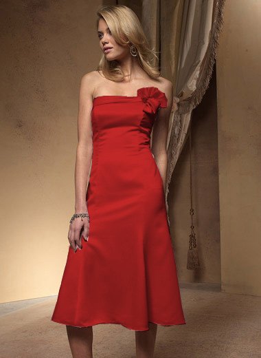 New Red Bridesmaid Wedding Dresses A09019 US 3186 US 4010 piece