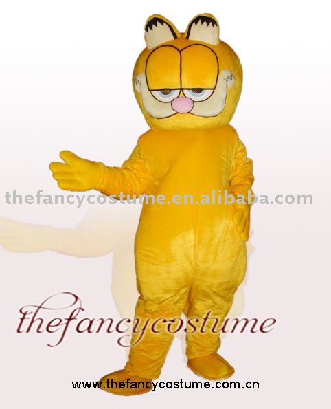 Wholesale yellow Garfield Cat Mascot Costume Cartoon Character