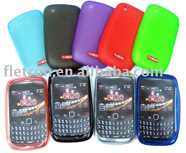 TPU Resin Skin Cover Case for blackberry 8520 Gemini
