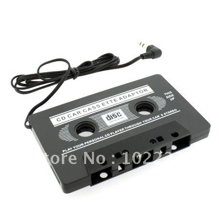 Specifications: 3.5mm plug for iPod / CD Player Color:black. Package include:1* Car Cassette Audio Adapter