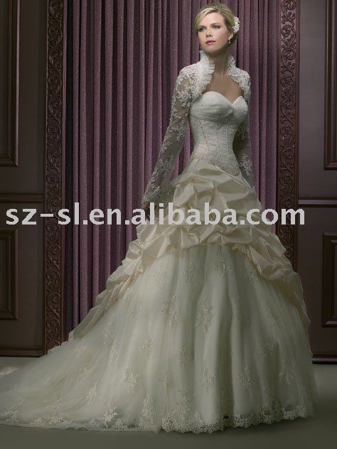long sleeved wedding dresses vera wang. Bridal wedding dress SL-A574