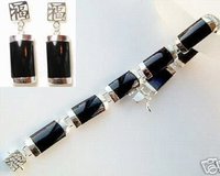 Collar negro Pendientes Jade Juegos Hermosa (China (continental))