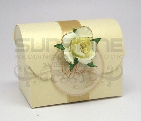 Wedding favors 100pcs candy box small size ivory color mail box style