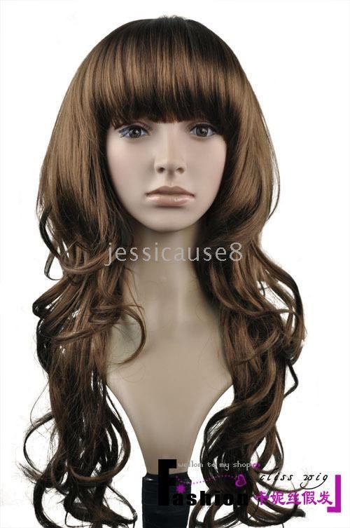  img/298622900-10pcs-lot-Curl-long-light-brown-hair-front-straight-fringe 