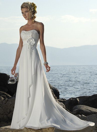 Free-shipping-Maggie-new-style-Beach-Casual-Strapless-chiffon-tulle-White-Ivory-A-line-bridal-wedding.jpg