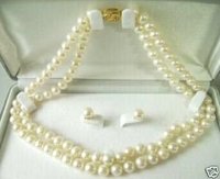 7-8mm blanco perla collar de 17 "(China (continental))