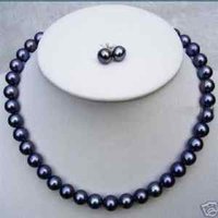 8-9mm ORIGINALES DEL SUR DEL MAR NEGRO perla collar (China (continental))