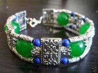 Joyas de plata tibet pulsera de jade verde (China (continental))
