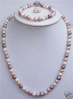 7-8mm pulsera collar de perlas y aretes / Juegos (China (continental))