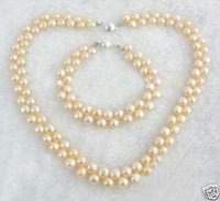 Mar del Sur ROSA collar de perlas de conjuntos de pulsera (China (continental))
