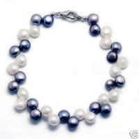 Noble belleza en blanco y negro brazalete de perlas / Armschmuck (China (continental))