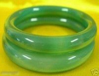 Dos hermosas pulseras pulseras de jade verde (China (continental))