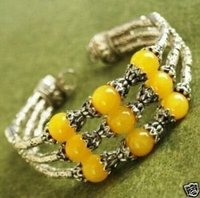 China del Tíbet plata pulsera amarilla / Armschmuck (China (continental))
