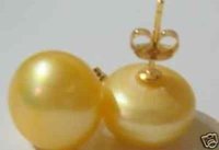 8mm PEARL EARRING GOLD SET(China (Mainland))
