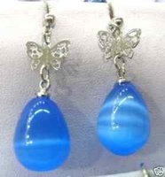 hermosas joyas pendiente azul ópalo (China (continental))