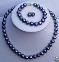 8-9mm perla de agua dulce collar pulsera aretes (China (continental))
