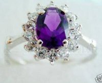 ELEGANTE DAMA AMETHYST púrpura de la joyería de RING (size7, 8,9,) (China (continental))