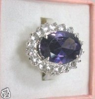 ¿Quieres oval de plata violeta cristal anillo de tamaño 8 # (China (continental))