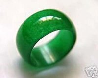 Hombres hechos a mano verde jade del tamaño de los dedos el anillo: 8 (China (continental))