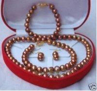 COLOR CHOCOLATE Collar de perlas pulsera PENDIENTE (China (continental))