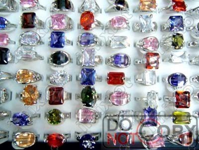 Korean Fashion Wholesale Free Shipping on Free Shipping Wholesale Mix Lot 20pcs Charming Cz Ring Jewelry Rings