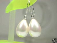 Boucles Silver White shell Pearl Earring Pair(China (Mainland))