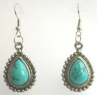 Charming tibet silver Turquoise Earrings(China (Mainland))