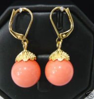 Pendiente con Encanto rosa concha de perla de la Mujer Dangle (China (continental))