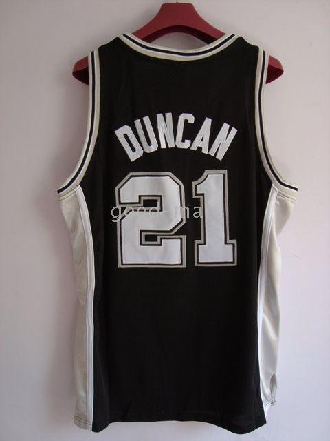 Tim Duncan Jersey. Wholesale #21 Tim Duncan black